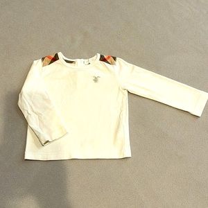 Burberry Check White T- Shirt Size 18 M